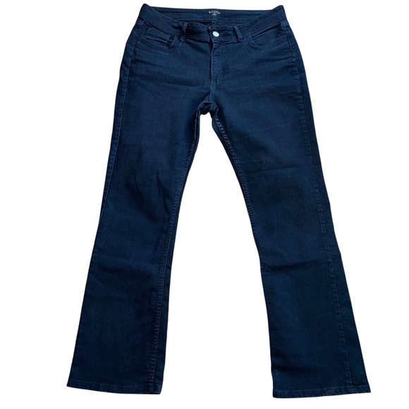 Riders by Lee Women's Deep Indigo Flare Stretch Jeans Size 16 Long - Picture 1 of 9